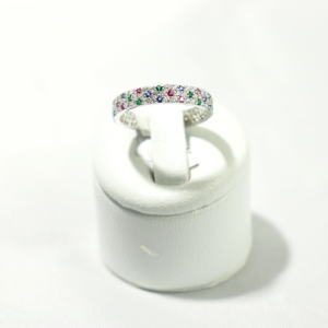 Bague Argent Multi Couleurs