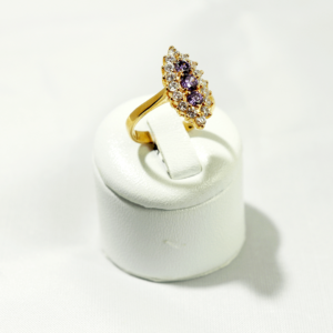 Bague Plaqué-Or Marquise Violette