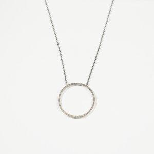 Collier Argent Anneau Zircon