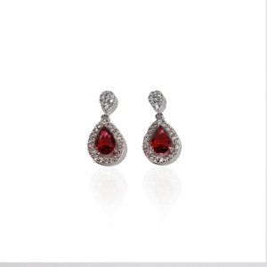 Boucles d&rsquo;Oreilles Argent Gouttes Framboise