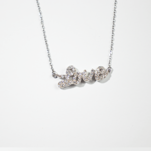 Collier Argent Love