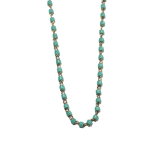 Collier Plaqué Or Multi Perles Turquoises