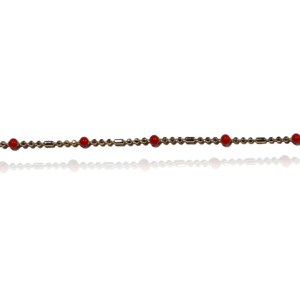 Bracelet Plaqué-Or Perles Rouges