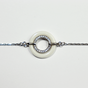 Bracelet Argent Cercle Céramique