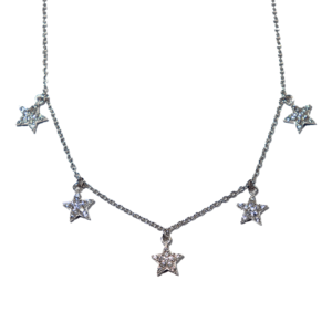 Collier Argent Etoiles