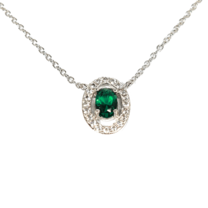 Collier Argent Juliette Vert